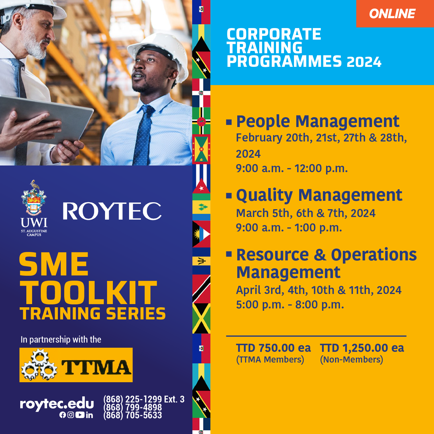 UWIROYTEC 2024 TTMA SME Toolkit Training Series Post Schedule2